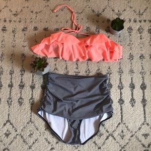 NWOT Ruffle High Waisted Bikini